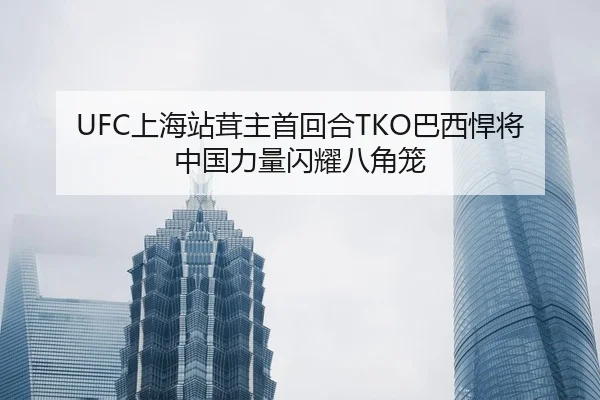 UFC上海站茸主首回合TKO巴西悍将 中国力量闪耀八角笼